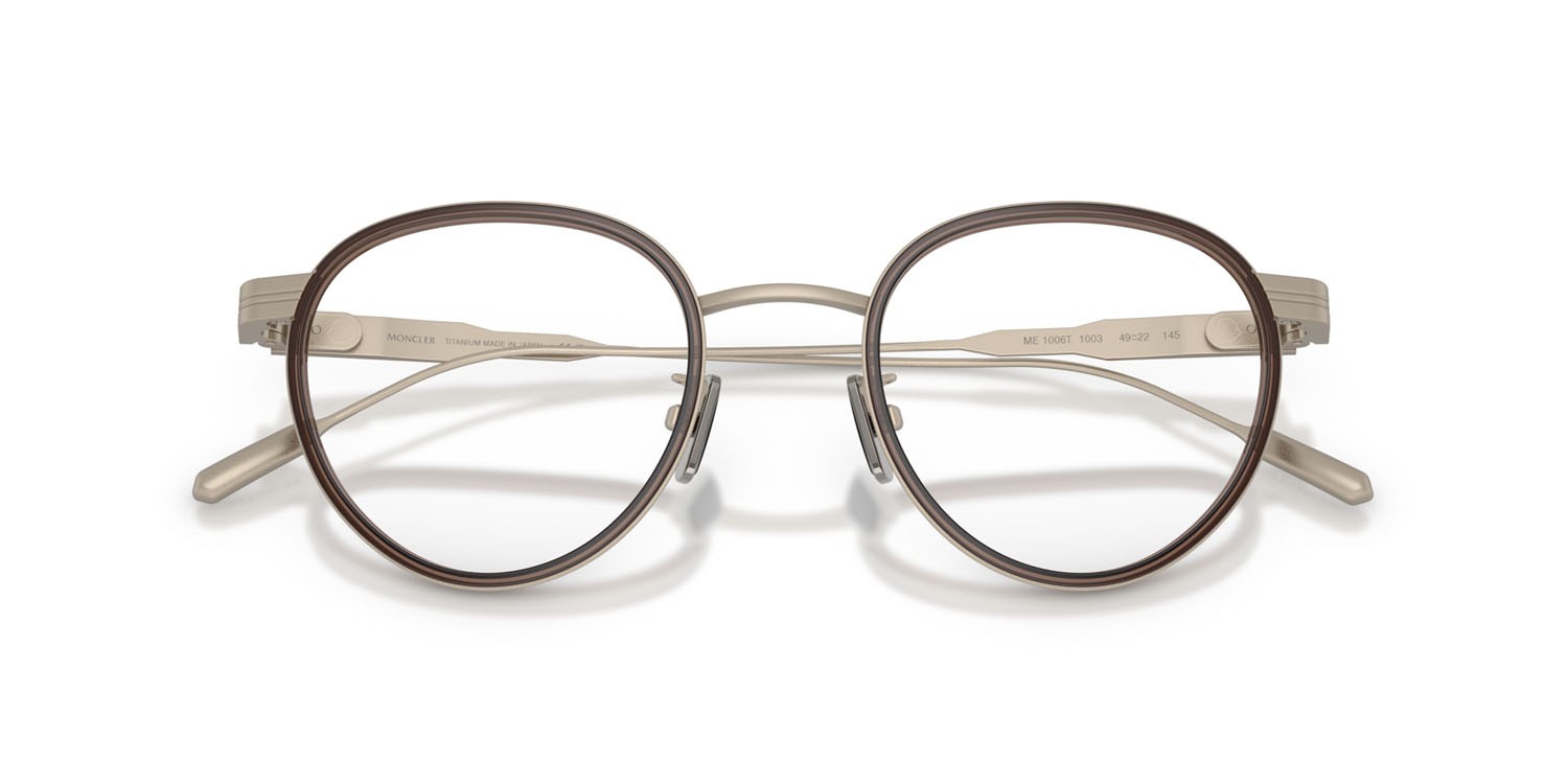 Brillen Moncler ME 1006T (1003) farbe bronzo opaco form rund gläser lente demo