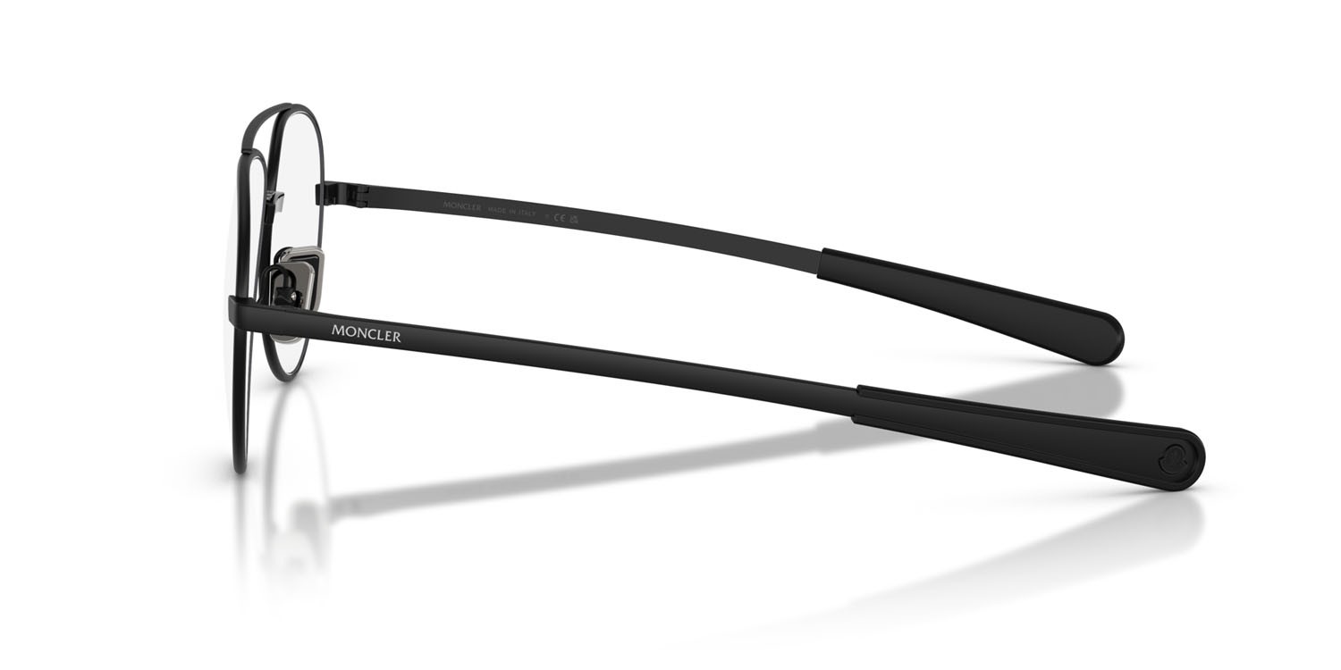 Eyeglasses Moncler ME 1008 (1001) color nero opaco shape aviator lenses lente demo