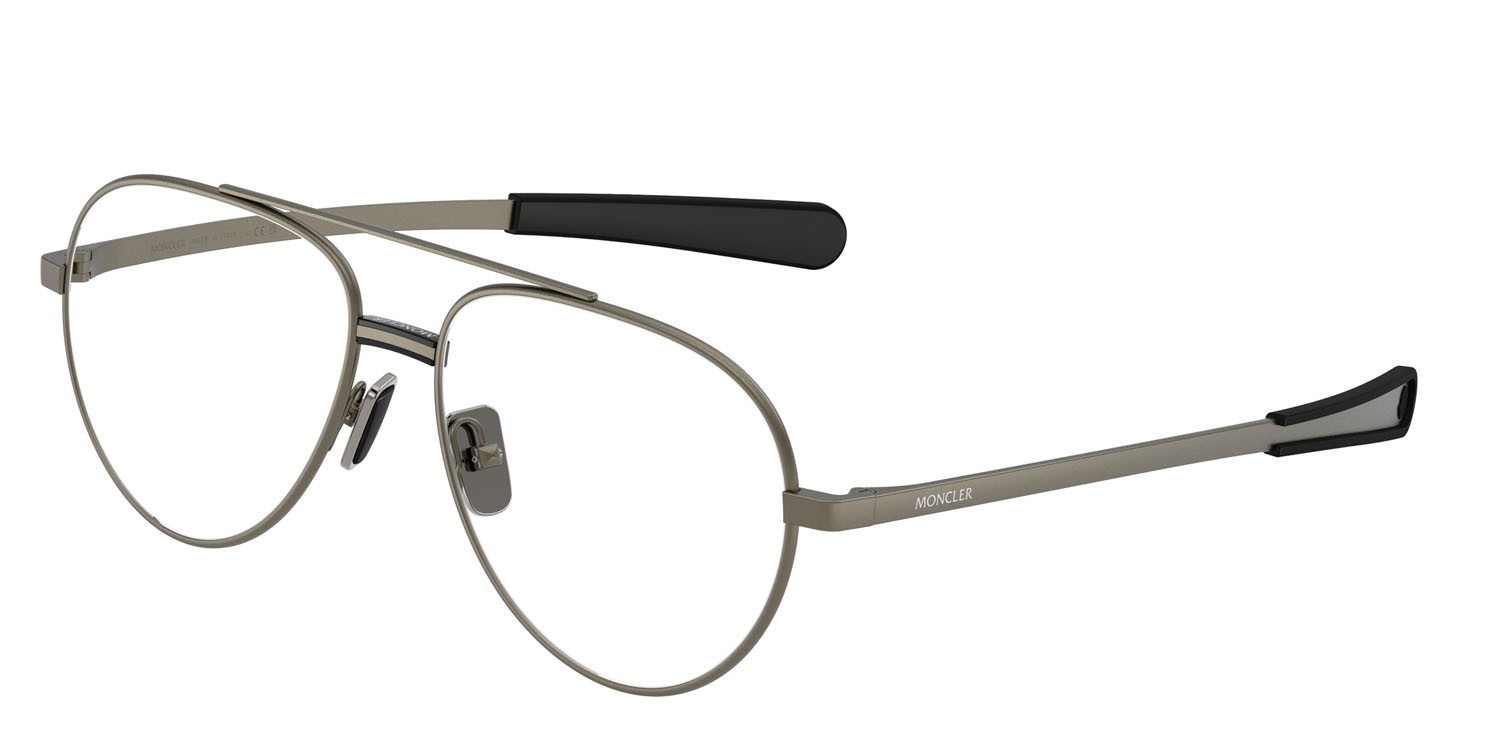 Eyeglasses Moncler ME 1008 (1002) color matte anthracite shape aviator lenses lente demo