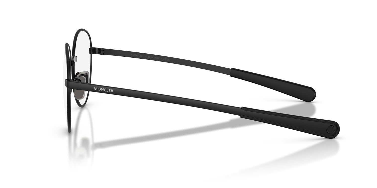 Eyeglasses Moncler ME 1009 (1001) color nero opaco shape round lenses lente demo
