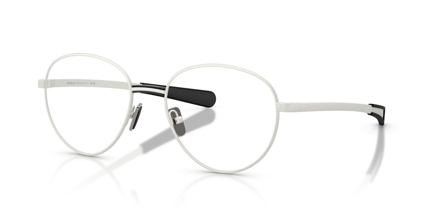 Eyeglasses Moncler ME 1009 (1004) color argento opaco shape round lenses lente demo