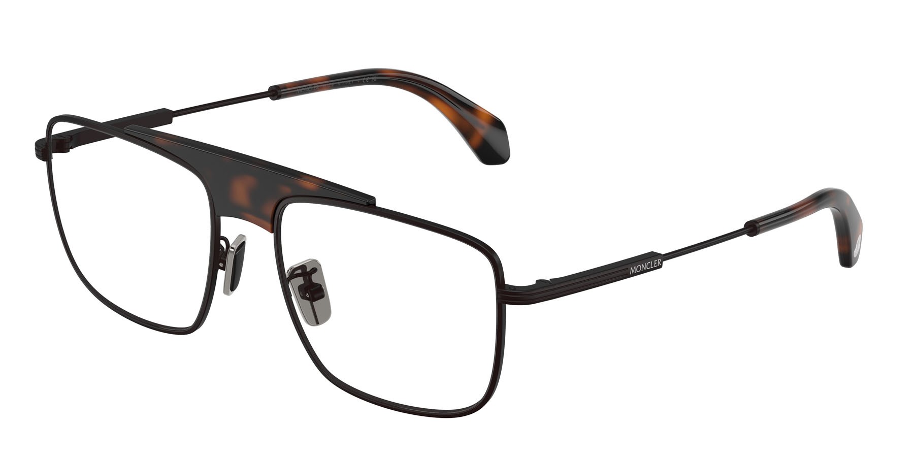 Eyeglasses Moncler ME 1011 (1001) color nero opaco shape rectangle lenses lente demo