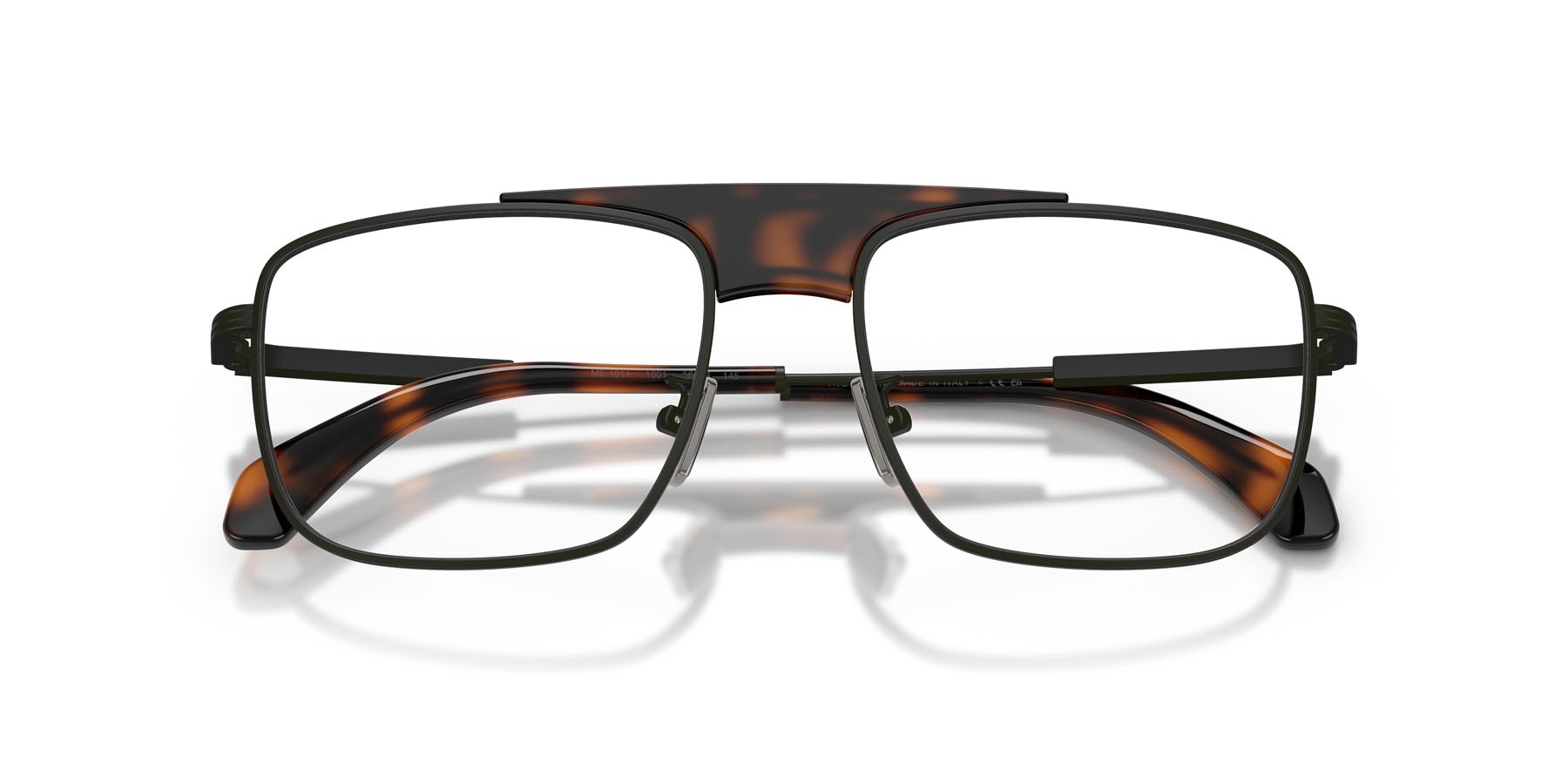 Eyeglasses Moncler ME 1011 (1001) color nero opaco shape rectangle lenses lente demo