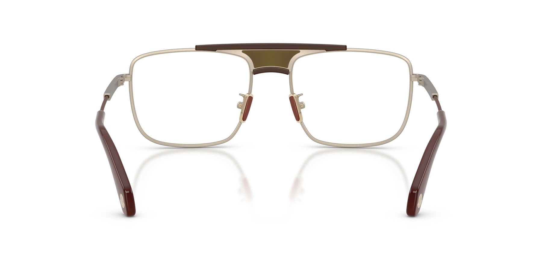 Eyeglasses Moncler ME 1011 (1003) color bronzo opaco shape rectangle lenses lente demo