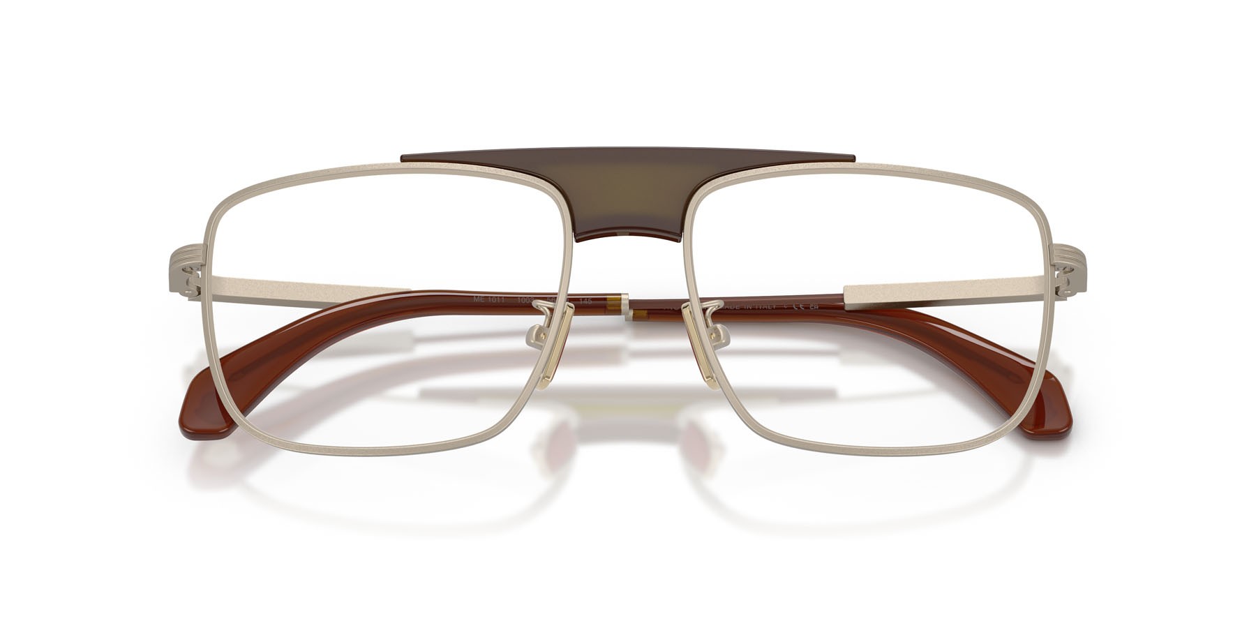 Eyeglasses Moncler ME 1011 (1003) color bronzo opaco shape rectangle lenses lente demo