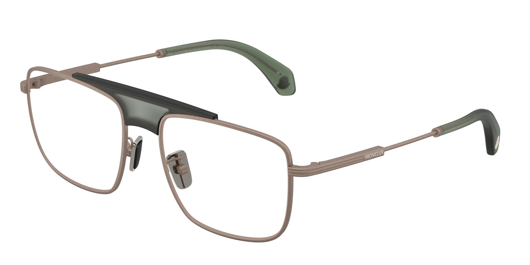 Eyeglasses Moncler ME 1011 (1025) color grigio talpa opaco shape rectangle lenses lente demo