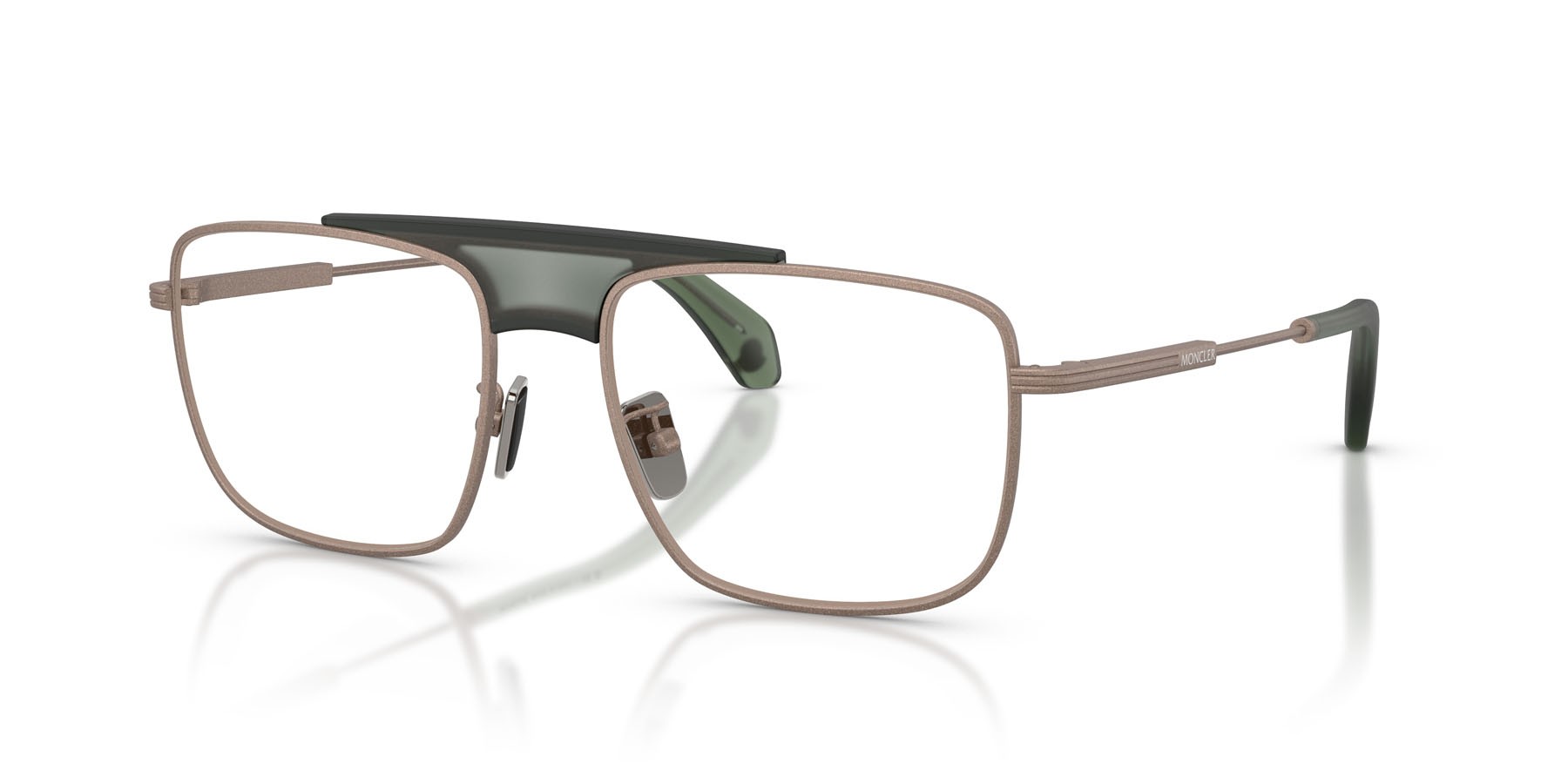 Eyeglasses Moncler ME 1011 (1025) color grigio talpa opaco shape rectangle lenses lente demo