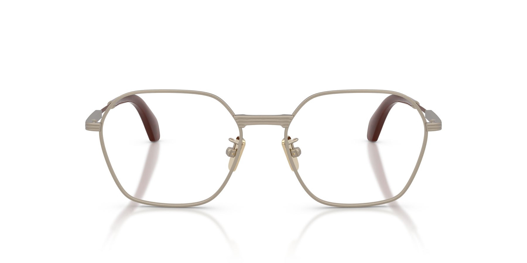 Eyeglasses Moncler ME 1012 (1003) color bronzo opaco shape irregular lenses lente demo