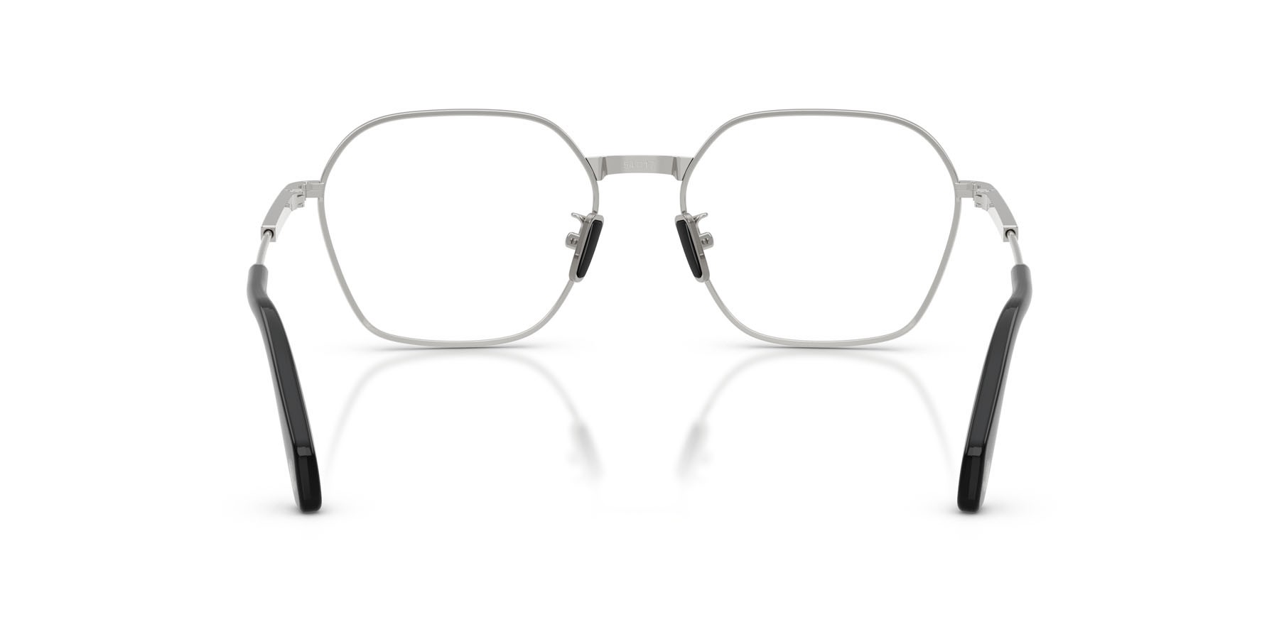 Eyeglasses Moncler ME 1012 (1023) color argento lucido shape irregular lenses lente demo