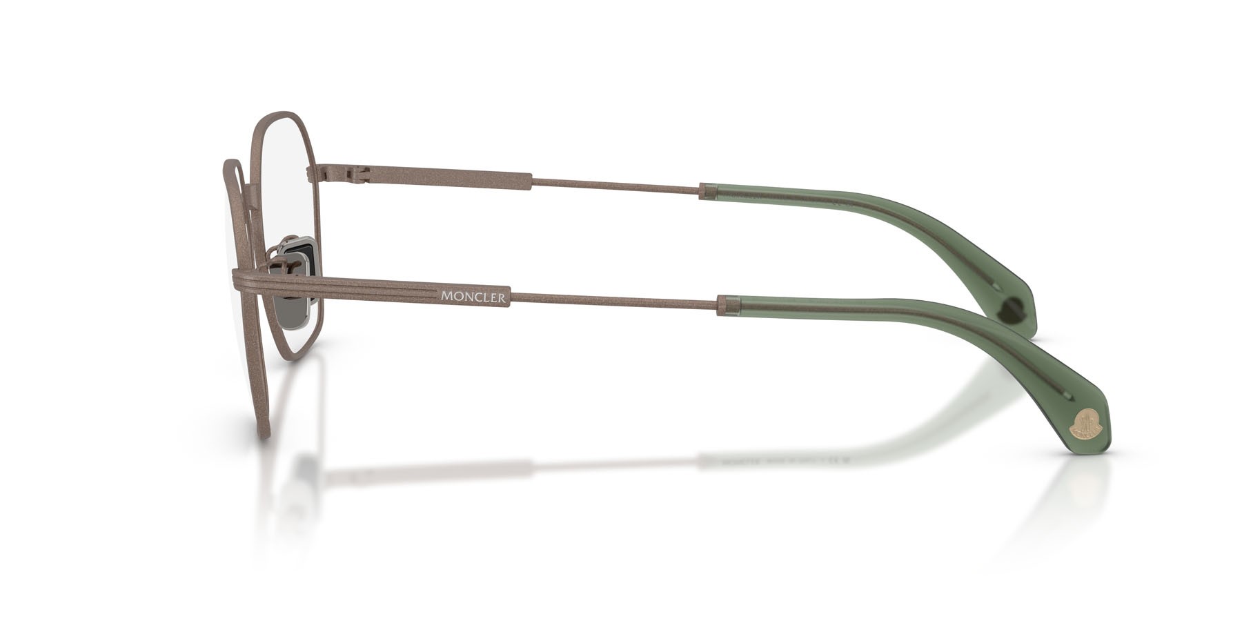 Eyeglasses Moncler ME 1012 (1025) color grigio talpa opaco shape irregular lenses lente demo