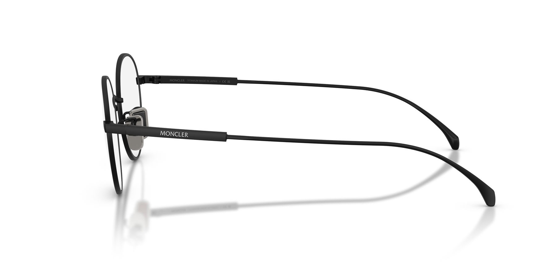 Eyeglasses Moncler ME 1013TD (1001) color nero opaco shape round lenses lente demo