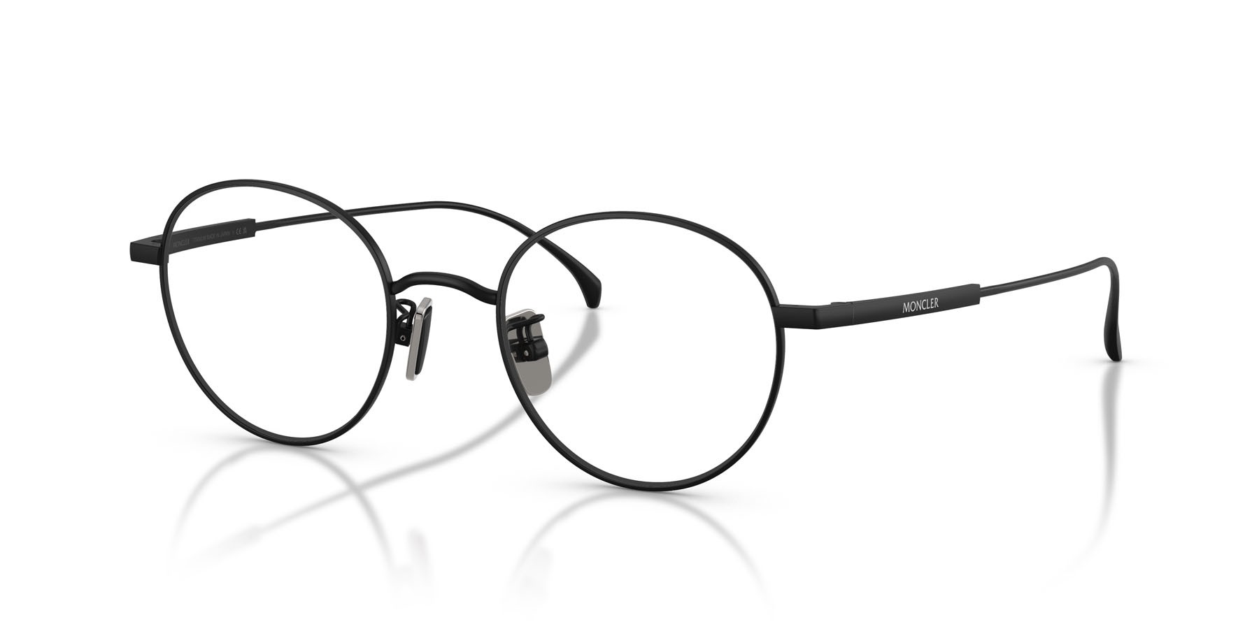 Eyeglasses Moncler ME 1013TD (1001) color nero opaco shape round lenses lente demo
