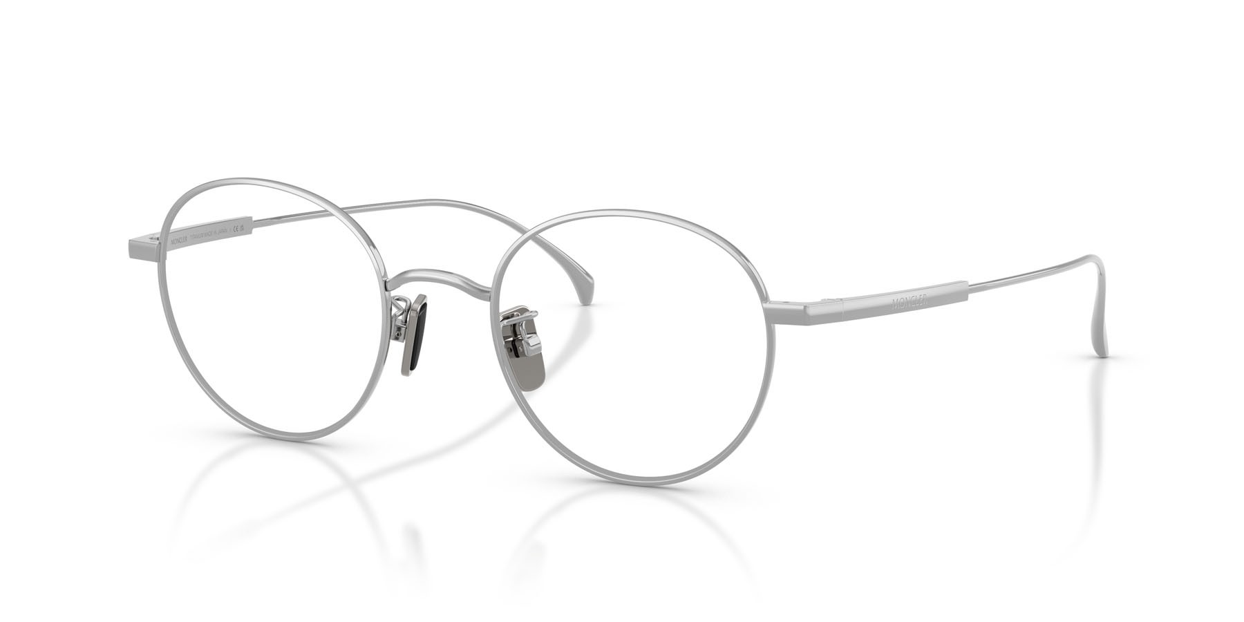 Eyeglasses Moncler ME 1013TD (1023) color argento lucido shape round lenses lente demo