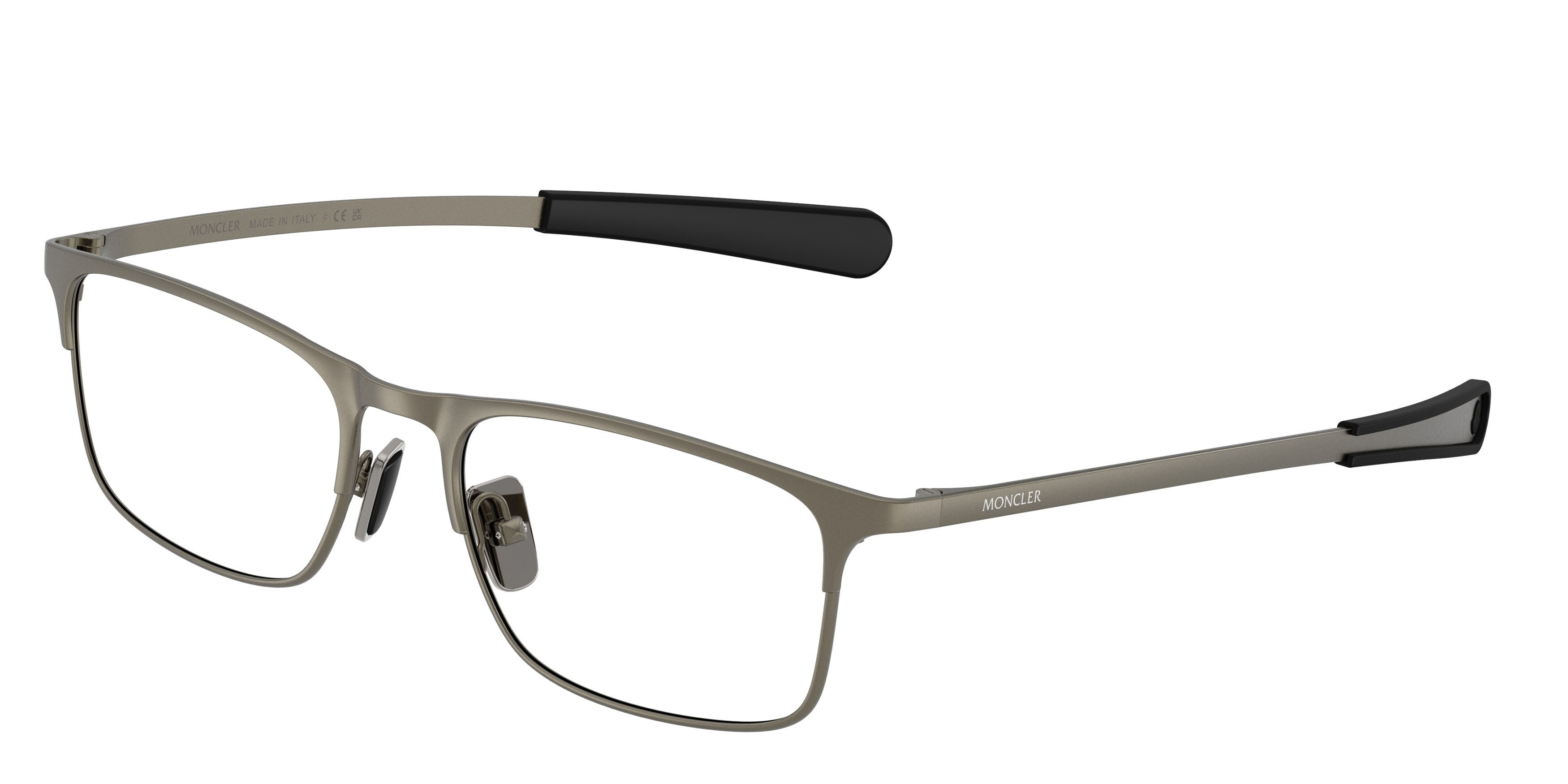 Eyeglasses Moncler ME 1014 (1002) color matte anthracite shape rectangle lenses lente demo