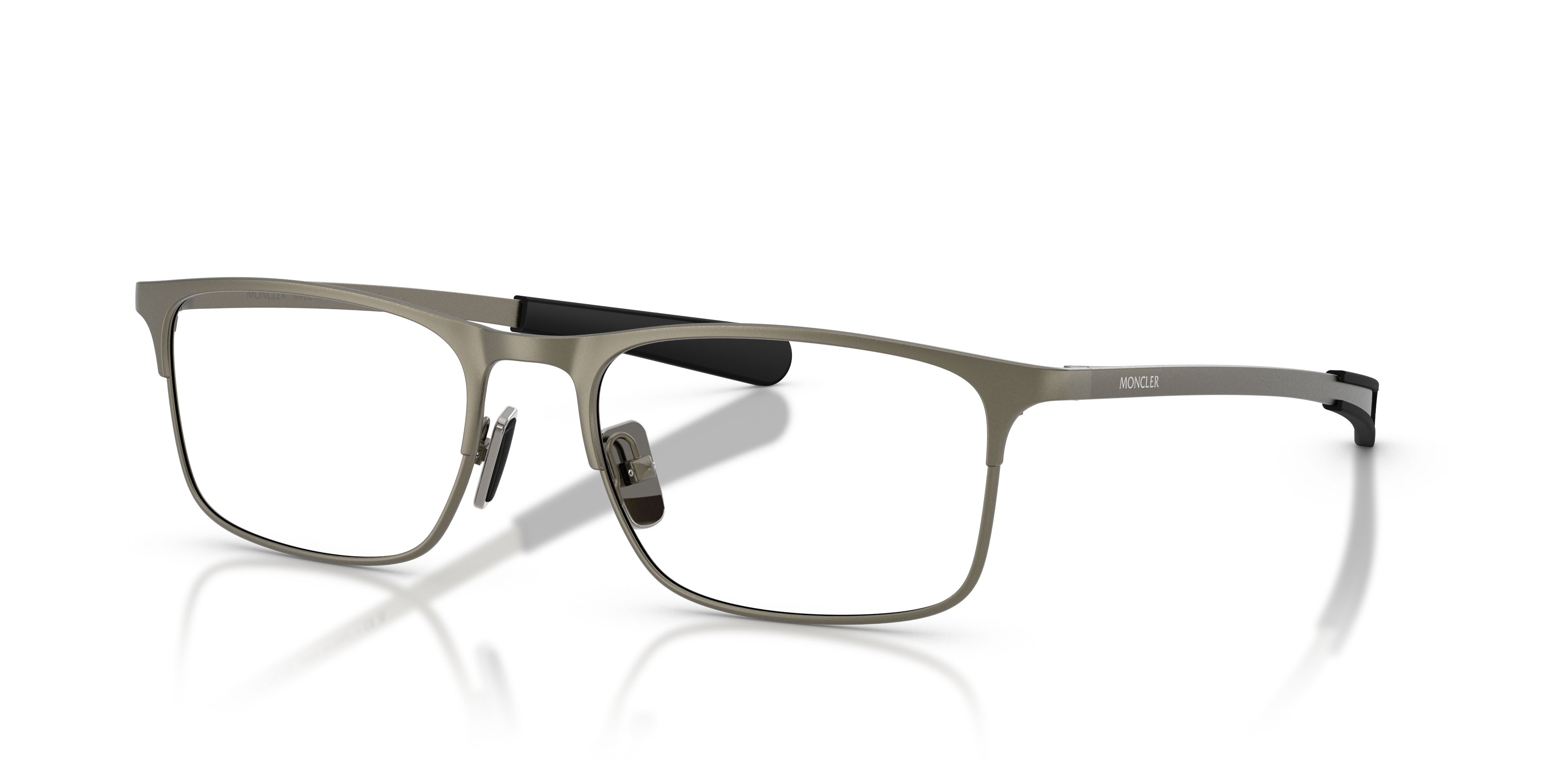 Eyeglasses Moncler ME 1014 (1002) color matte anthracite shape rectangle lenses lente demo