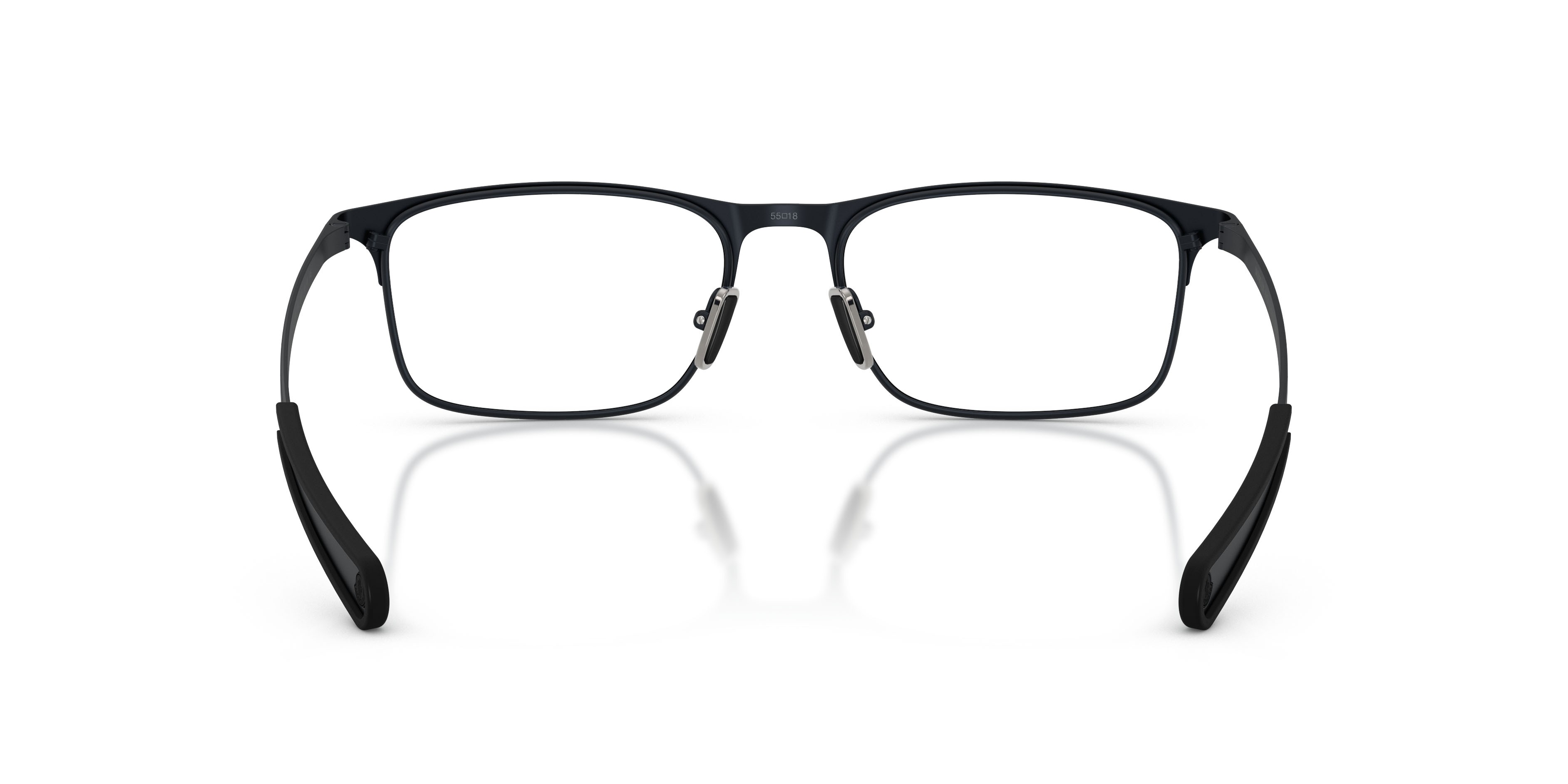 Eyeglasses Moncler ME 1014 (1017) color blu scuro opaco shape rectangle lenses lente demo