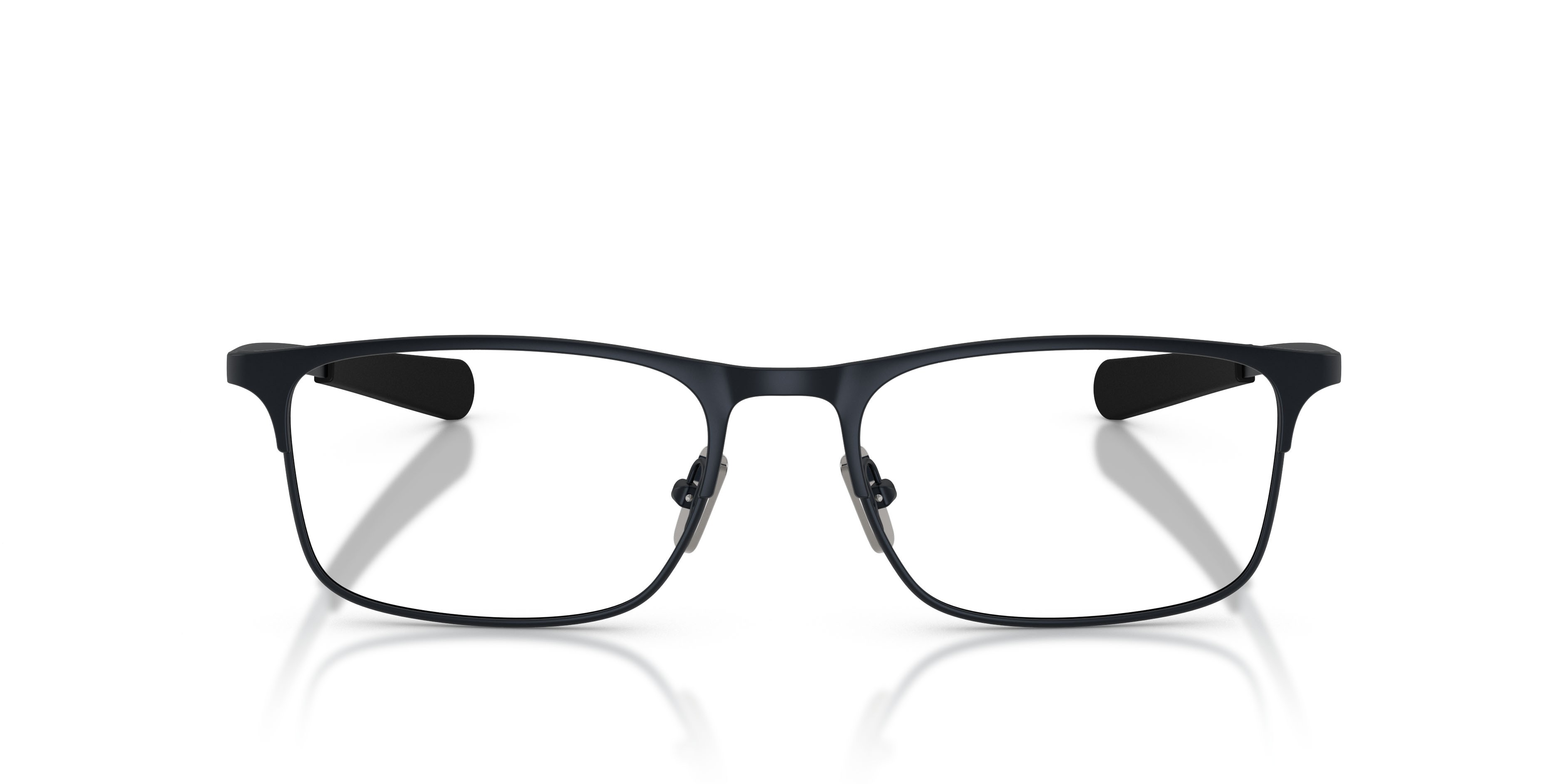 Eyeglasses Moncler ME 1014 (1017) color blu scuro opaco shape rectangle lenses lente demo