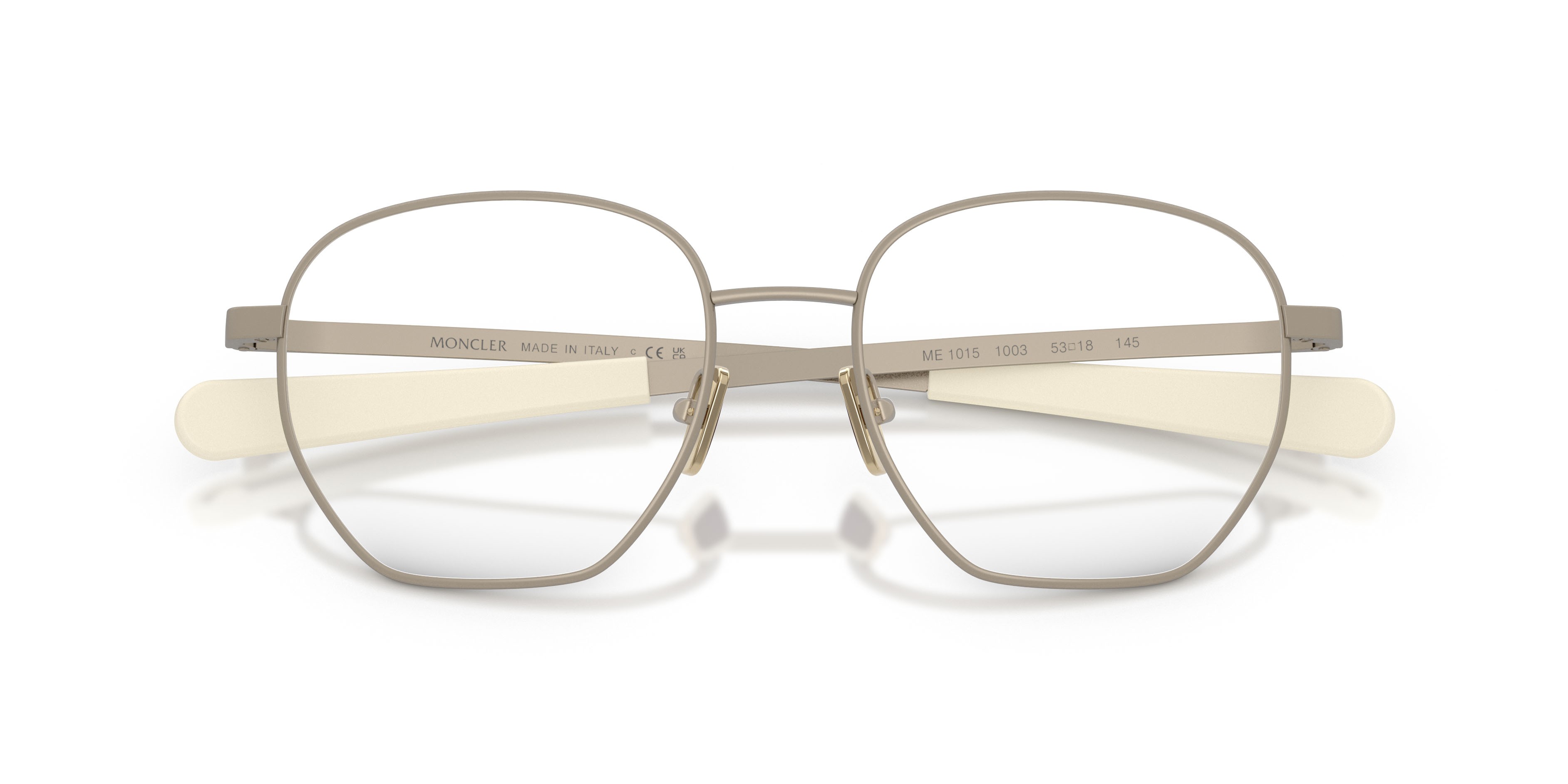Eyeglasses Moncler ME 1015 (1003) color bronzo opaco shape oval lenses lente demo