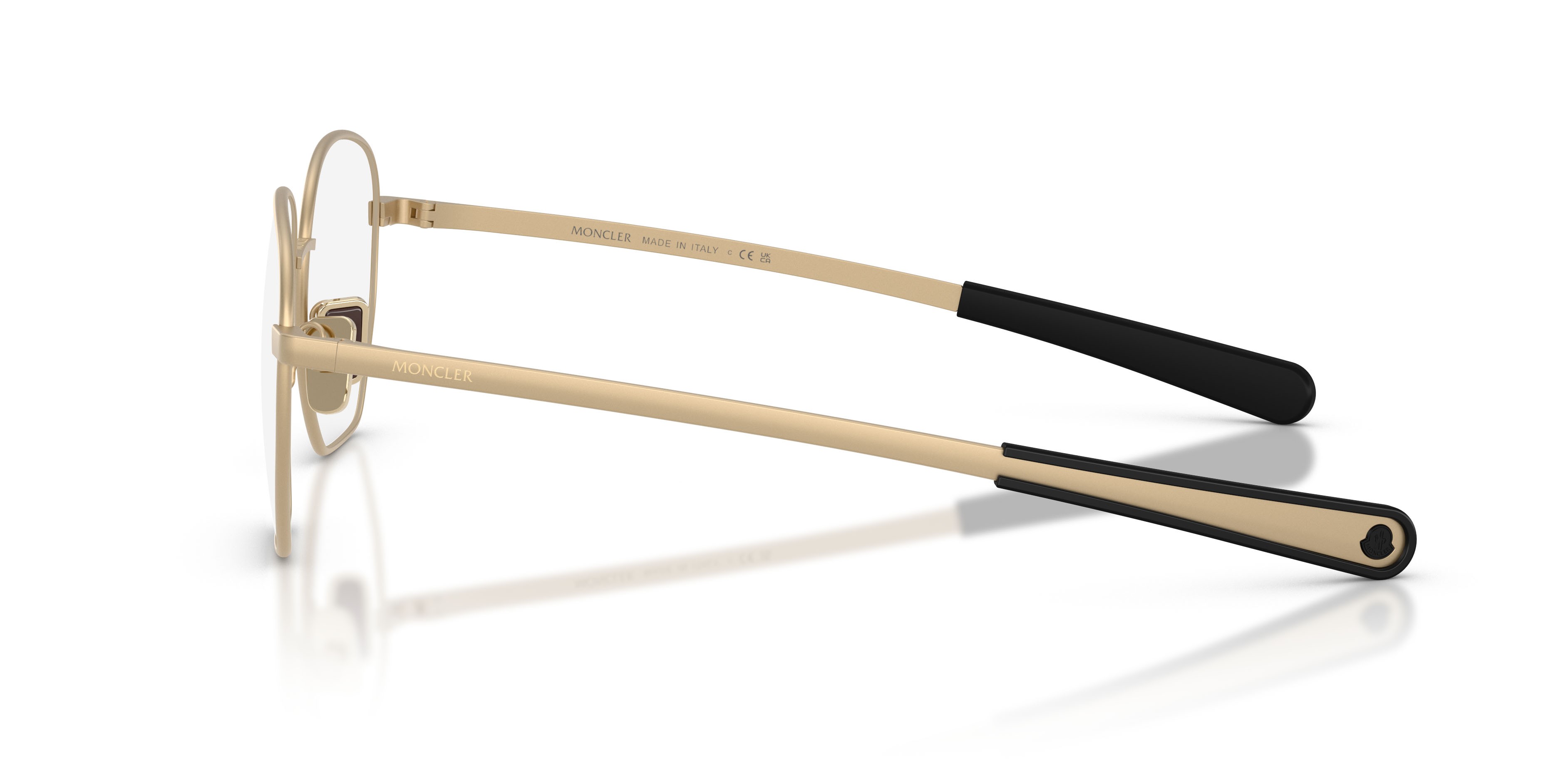 Eyeglasses Moncler ME 1015 (1024) color oro pallido opaco shape oval lenses lente demo