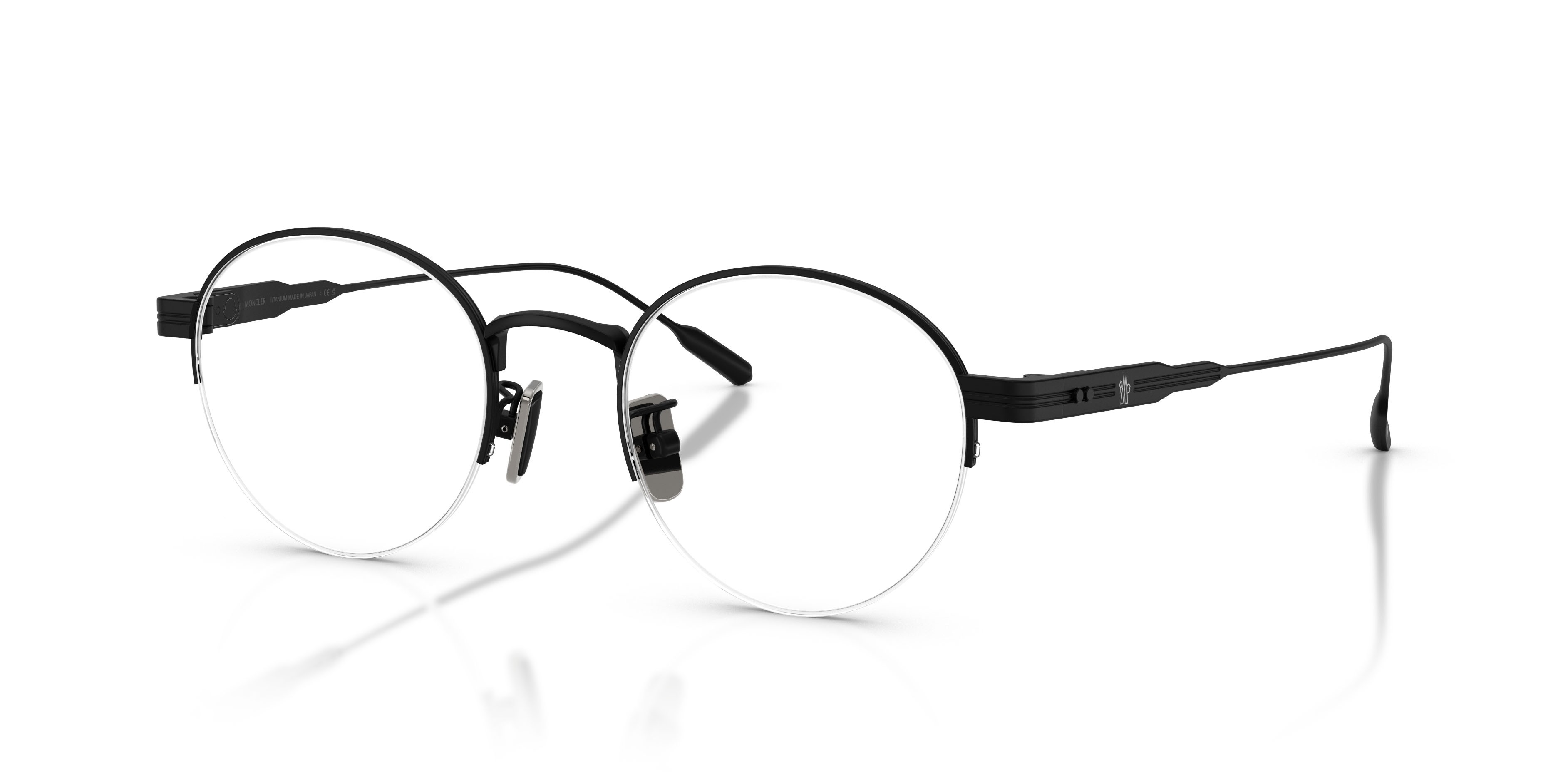 Eyeglasses Moncler ME 1016TD (1001) color nero opaco shape oval lenses lente demo