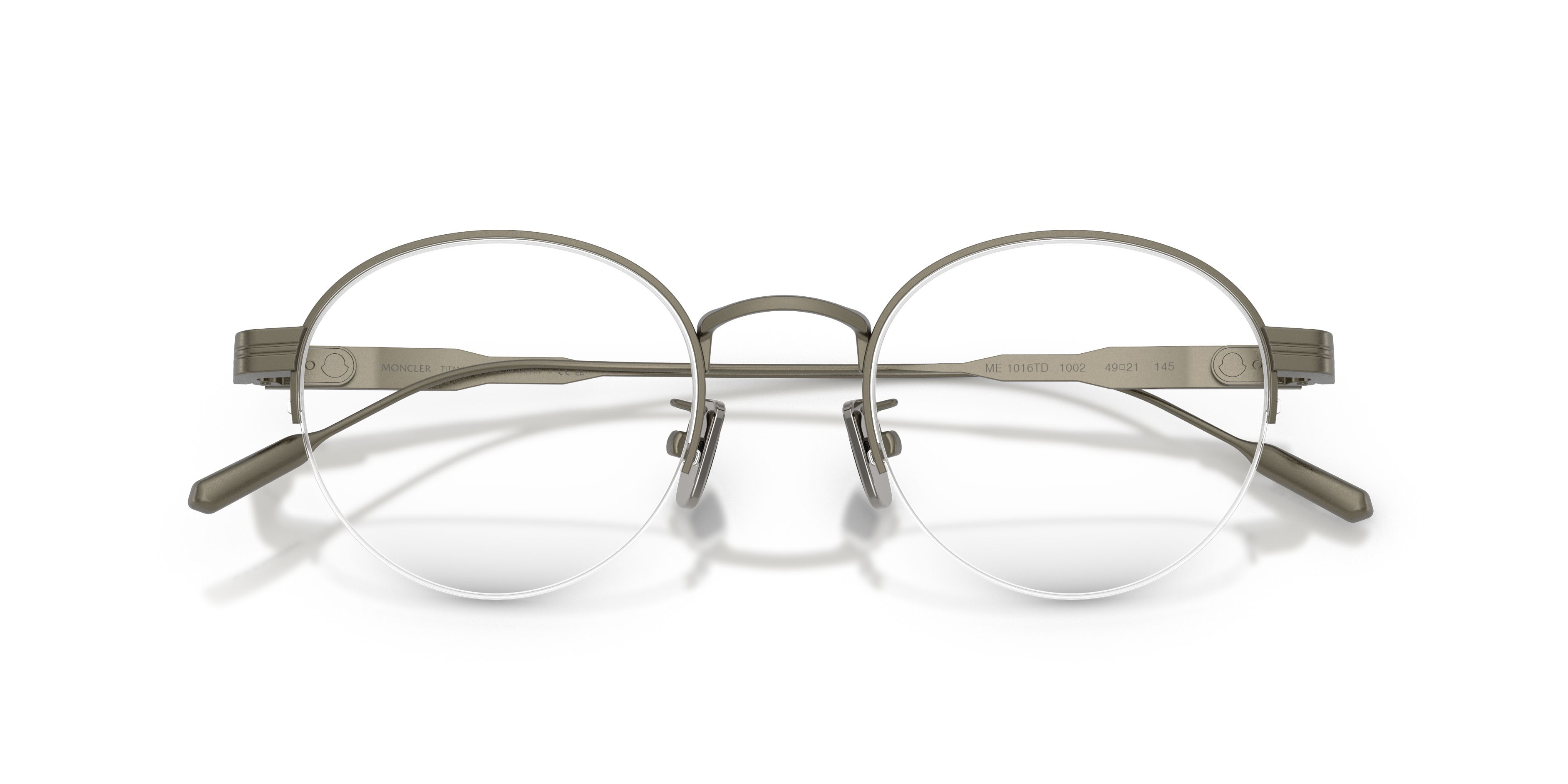 Eyeglasses Moncler ME 1016TD (1002) color matte anthracite shape oval lenses lente demo