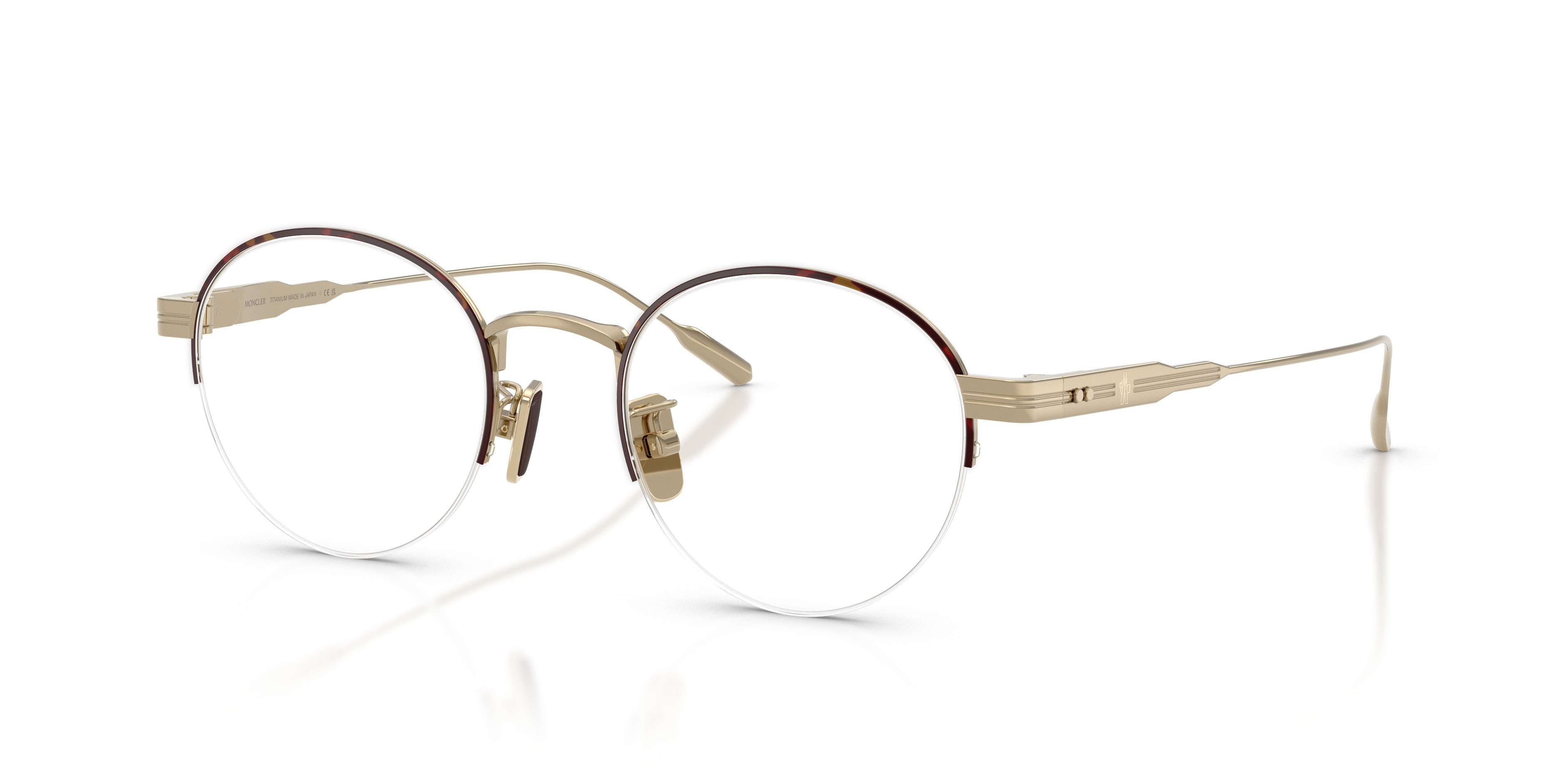 Eyeglasses Moncler ME 1016TD (1026) color havana lucido shape oval lenses lente demo