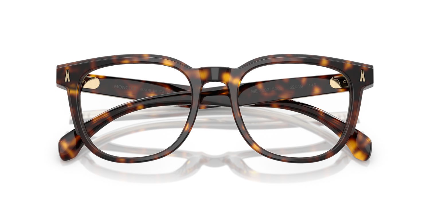 Eyeglasses Moncler ME 2002 (3002) color tartarugato marrone shape square lenses lente demo