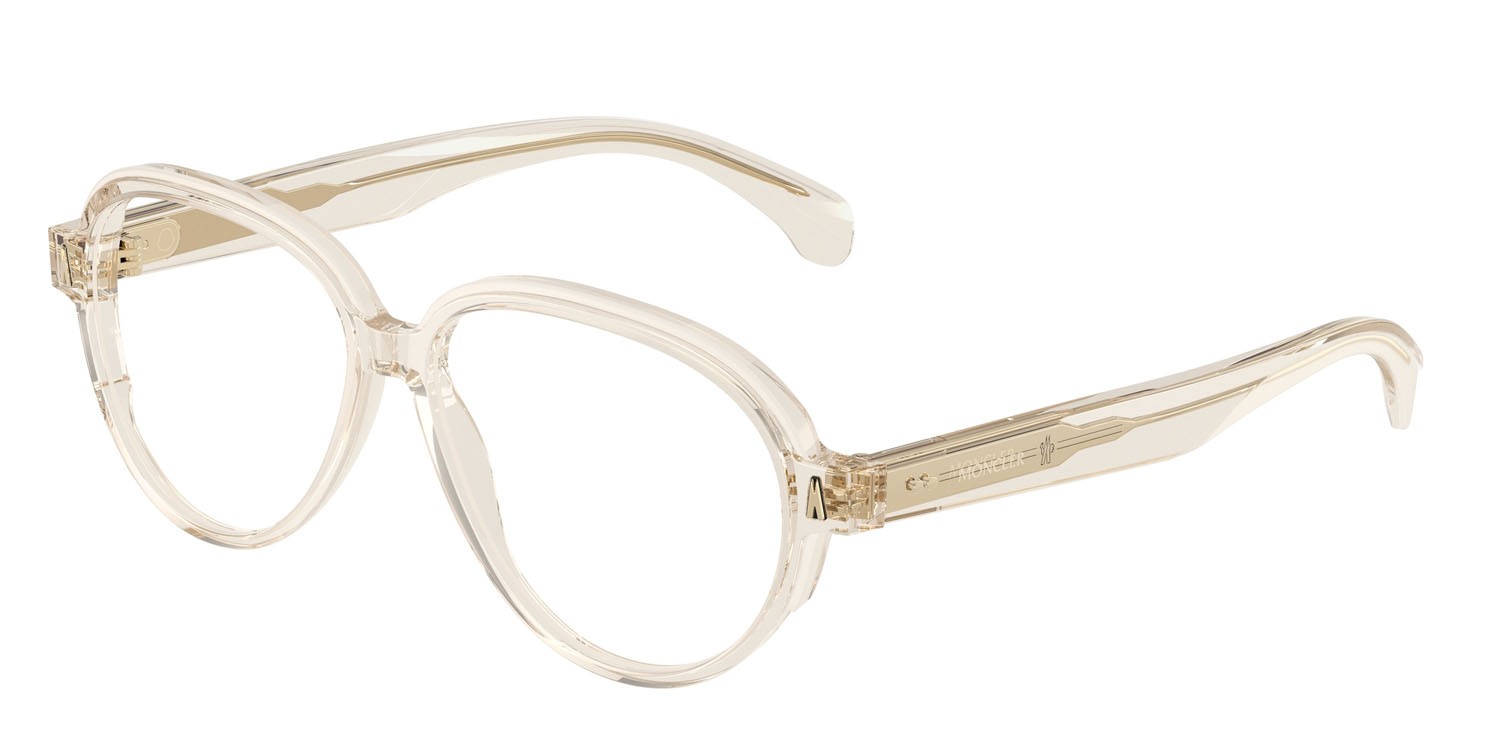 Eyeglasses Moncler ME 2003 (3003) color burro trasparente shape aviator lenses lente demo