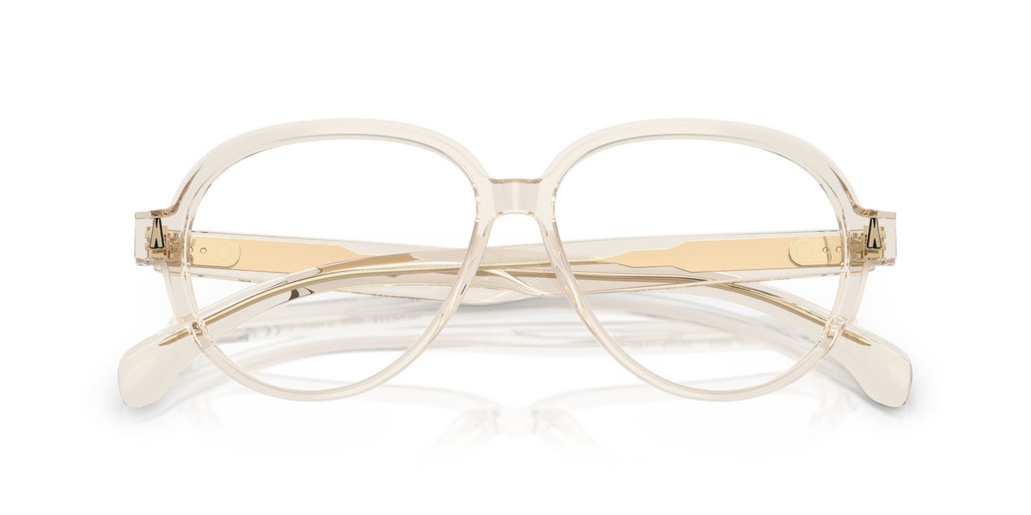 Eyeglasses Moncler ME 2003 (3003) color burro trasparente shape aviator lenses lente demo
