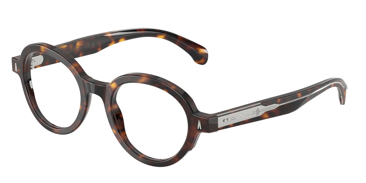 Eyeglasses Moncler ME 2005 (3002) color tartarugato marrone shape round lenses lente demo