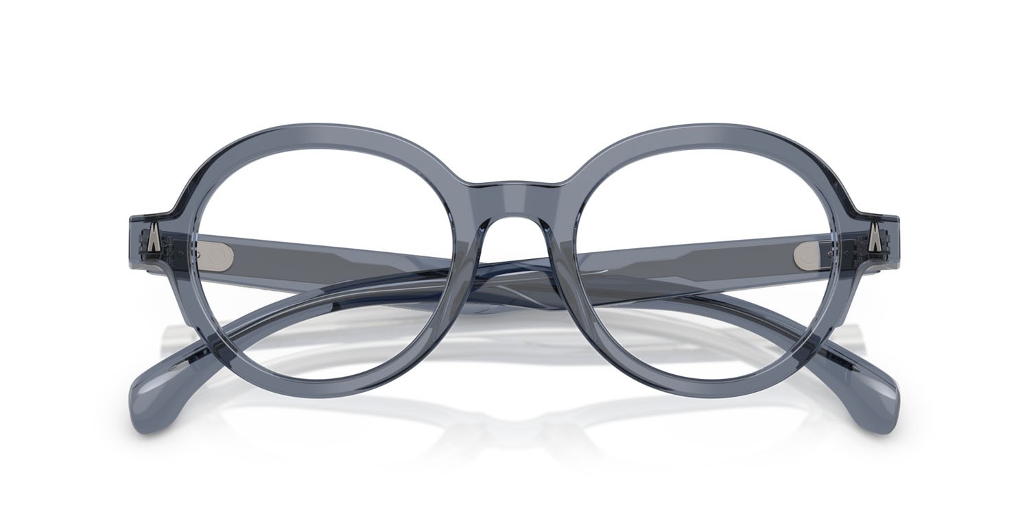 Eyeglasses Moncler ME 2005 (3007) color blu trasparente shape round lenses lente demo