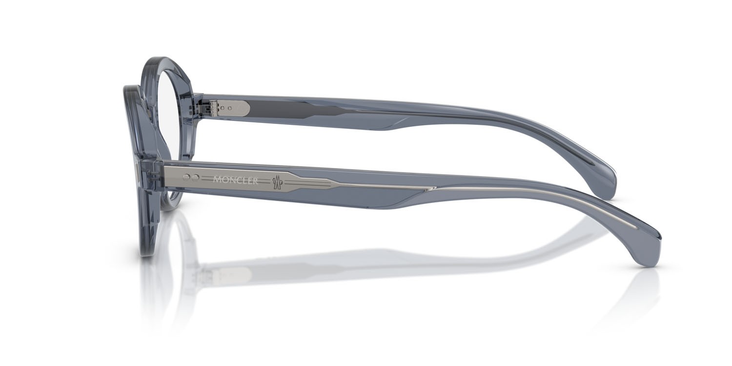 Eyeglasses Moncler ME 2005 (3007) color blu trasparente shape round lenses lente demo