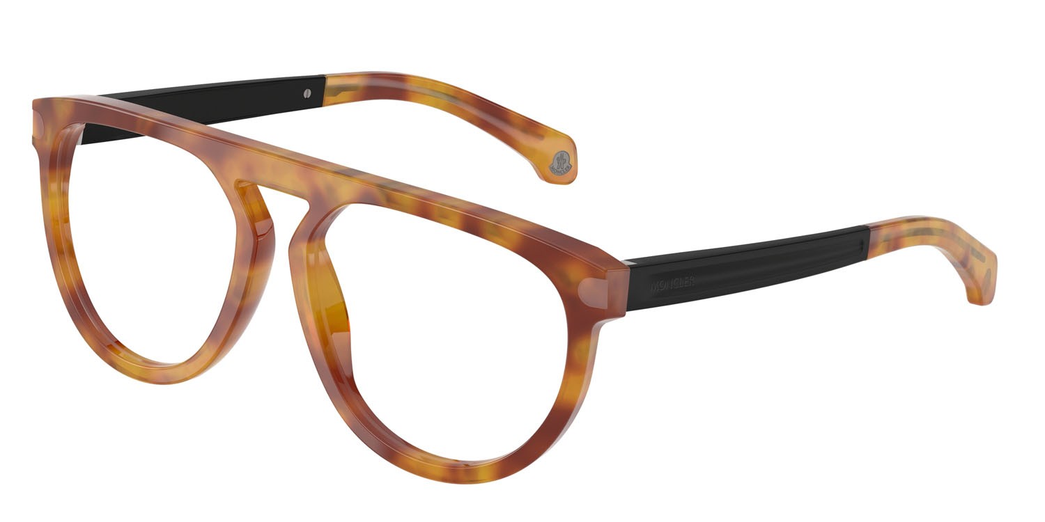 Eyeglasses Moncler ME 2007 (3011) color havana miele shape aviator lenses lente demo