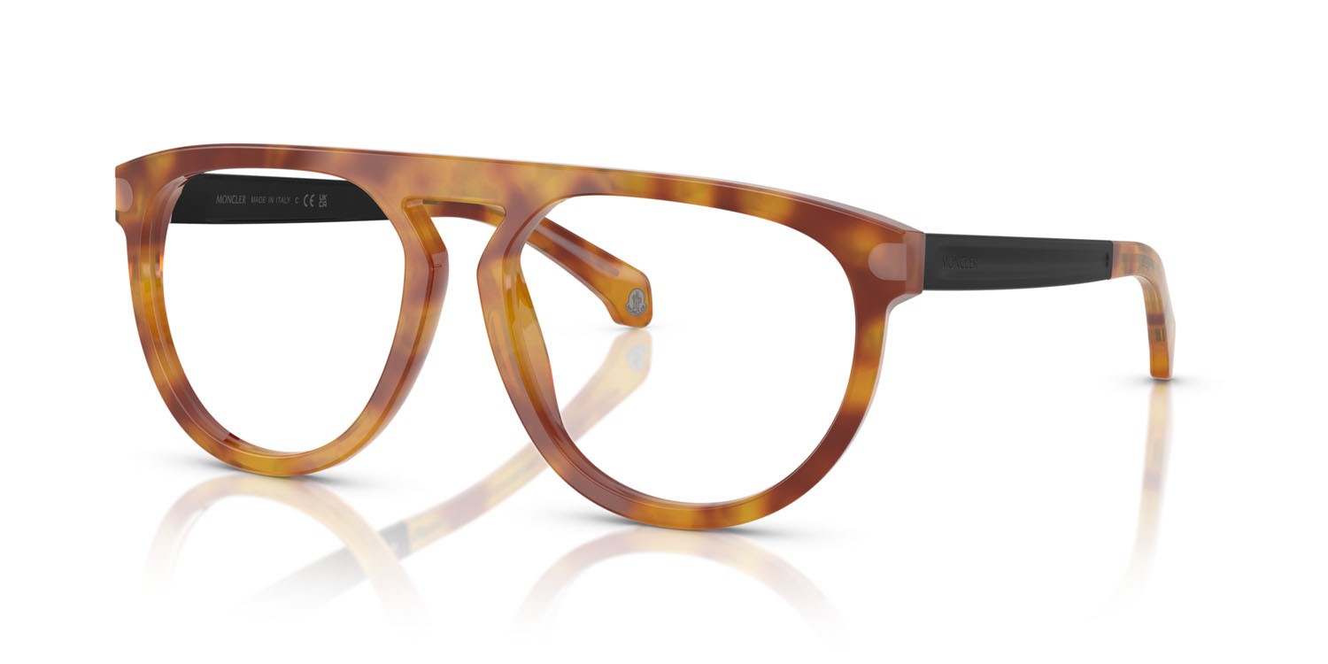 Eyeglasses Moncler ME 2007 (3011) color havana miele shape aviator lenses lente demo
