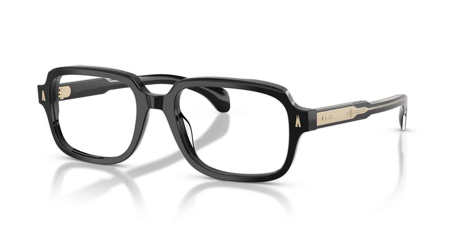 Eyeglasses Moncler ME 2008 (3001) color nero lucido shape square lenses lente demo