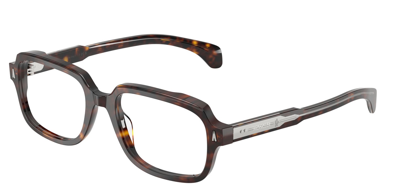 Eyeglasses Moncler ME 2008 (3002) color havana scuro lucido shape square lenses lente demo