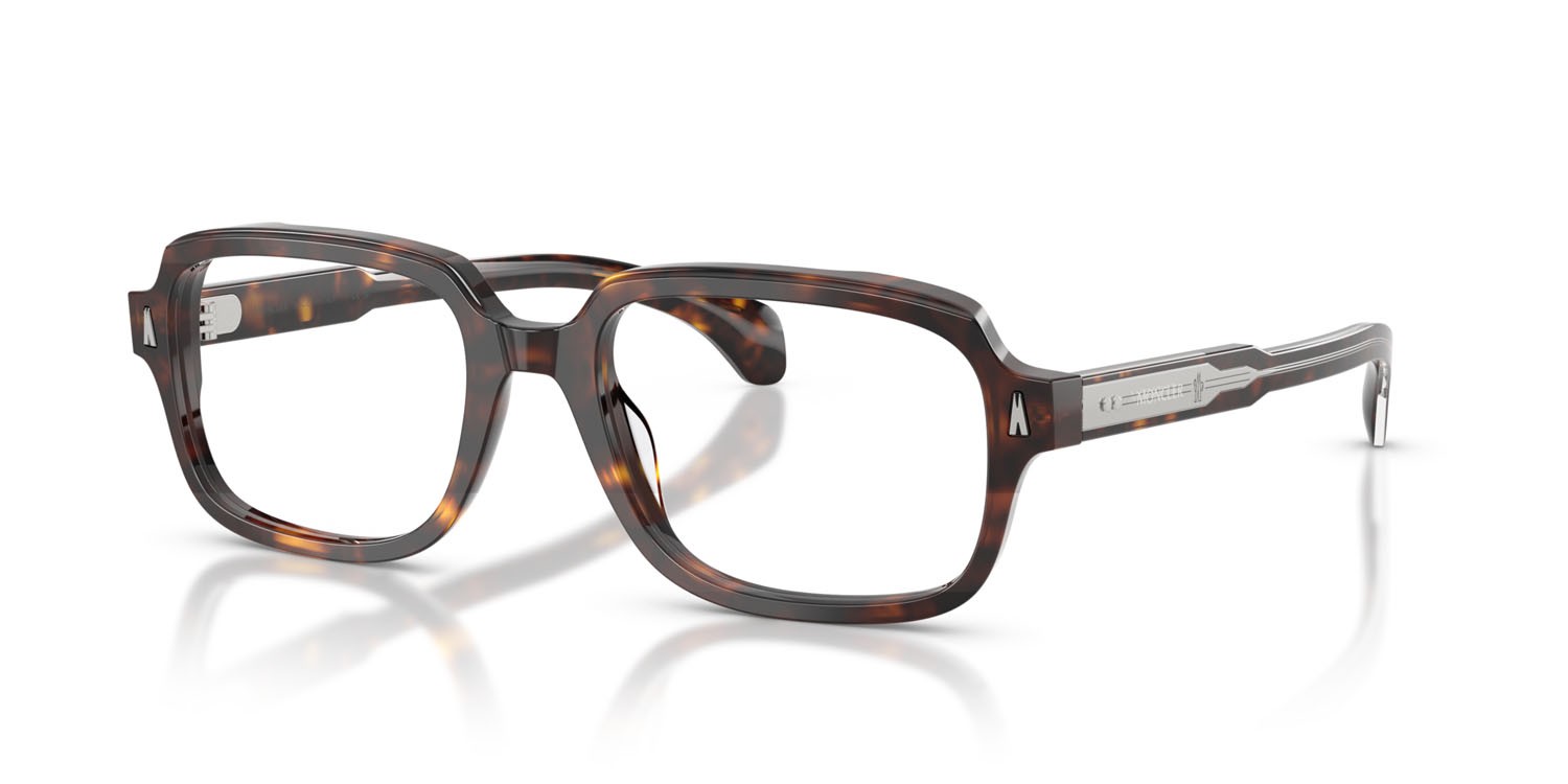 Eyeglasses Moncler ME 2008 (3002) color havana scuro lucido shape square lenses lente demo