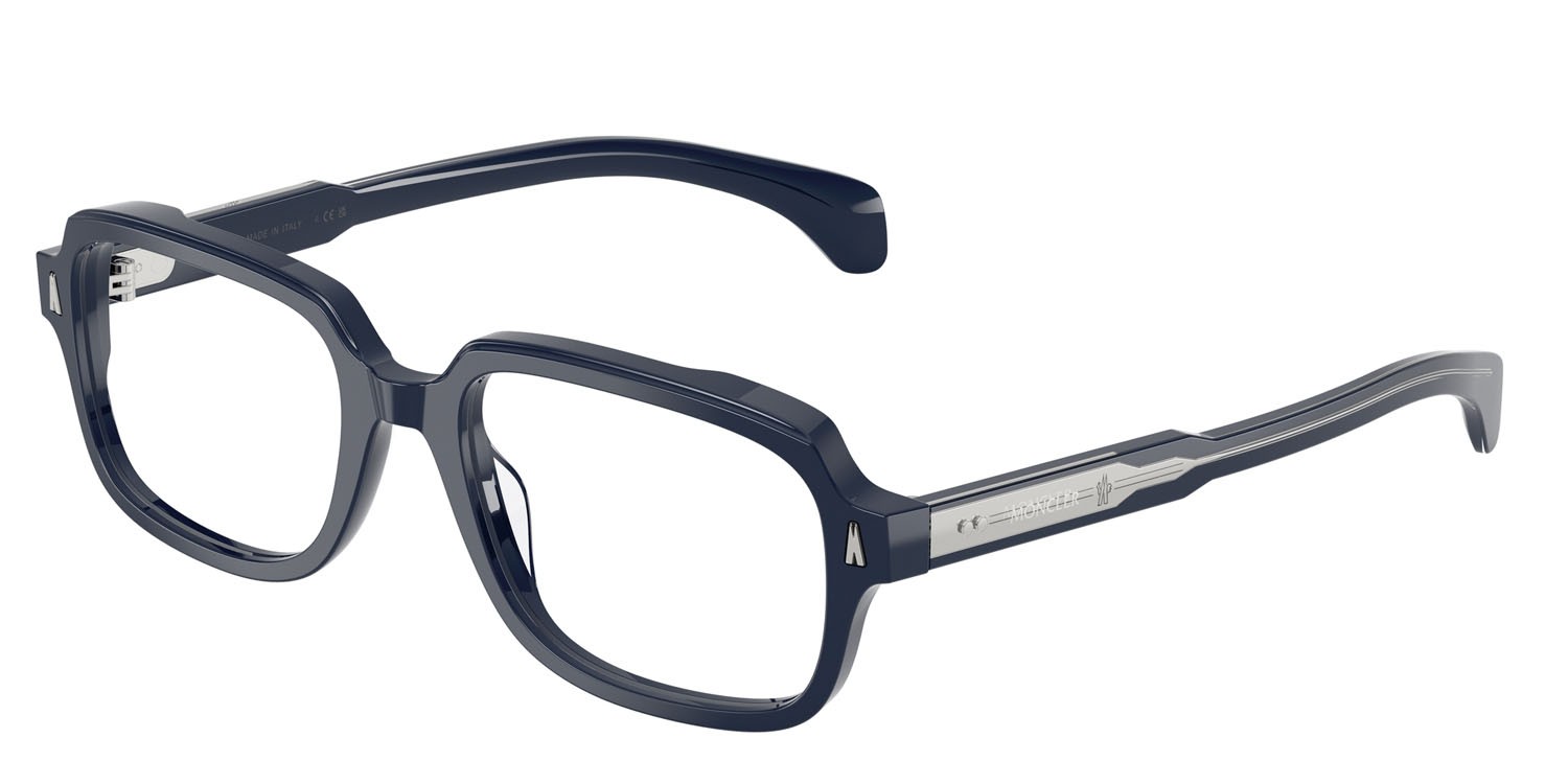 Eyeglasses Moncler ME 2008 (3018) color blu lucido shape square lenses lente demo