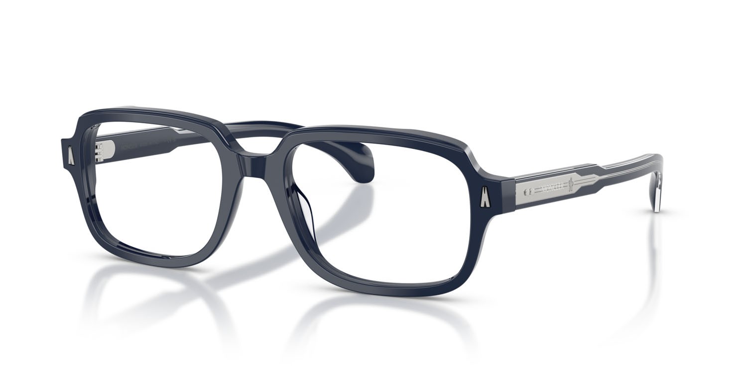 Eyeglasses Moncler ME 2008 (3018) color blu lucido shape square lenses lente demo