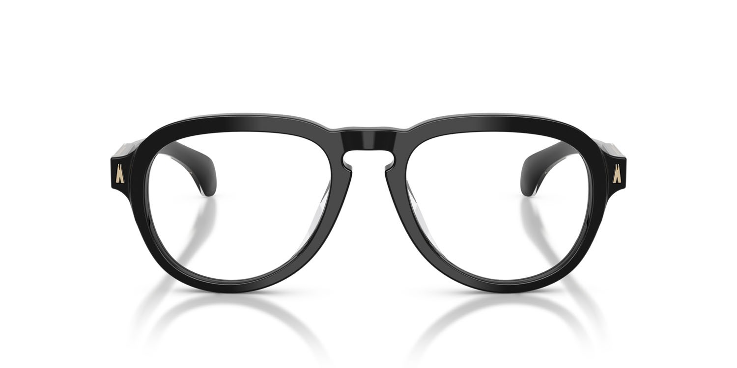 Eyeglasses Moncler ME 2009U (3001) color nero lucido shape aviator lenses lente demo