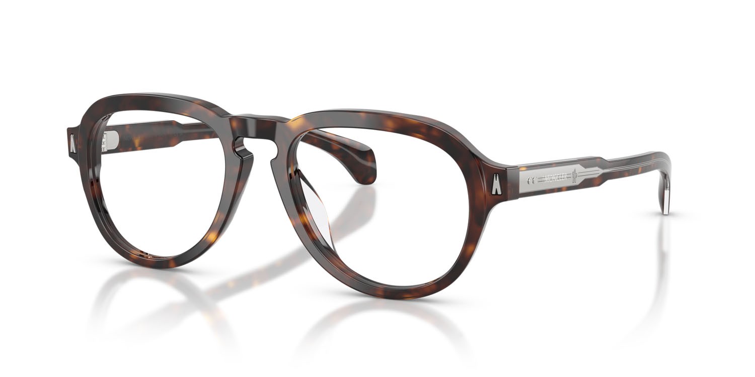 Eyeglasses Moncler ME 2009U (3002) color havana scuro lucido shape aviator lenses lente demo