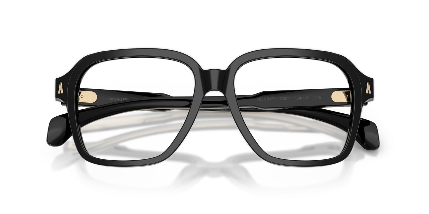 Eyeglasses Moncler ME 2010 (3001) color nero lucido shape square lenses lente demo