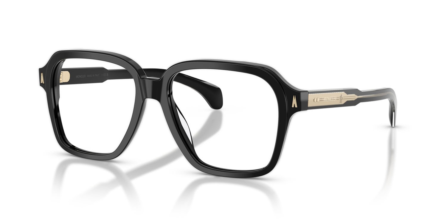 Eyeglasses Moncler ME 2010 (3001) color nero lucido shape square lenses lente demo