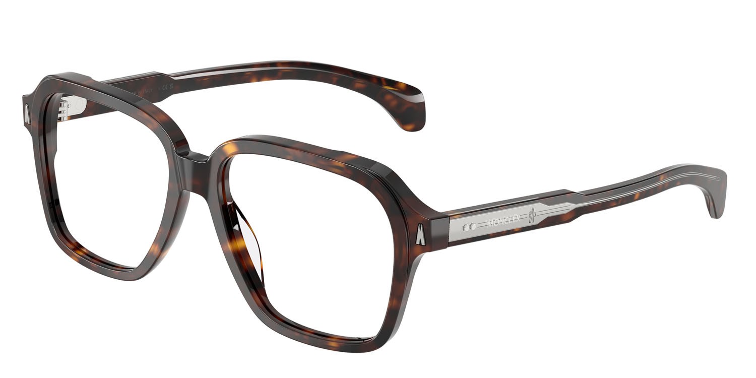 Eyeglasses Moncler ME 2010 (3002) color havana scuro lucido shape square lenses lente demo
