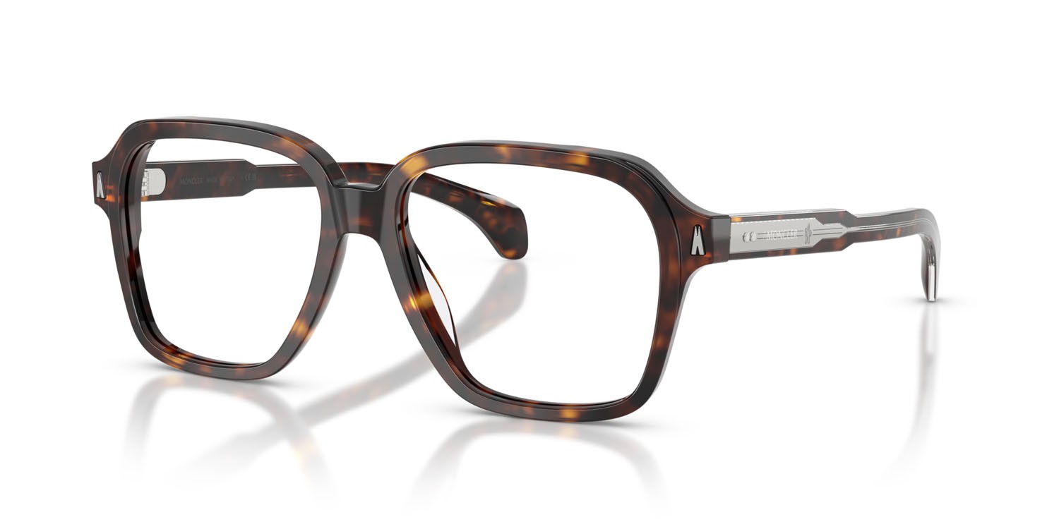 Eyeglasses Moncler ME 2010 (3002) color havana scuro lucido shape square lenses lente demo