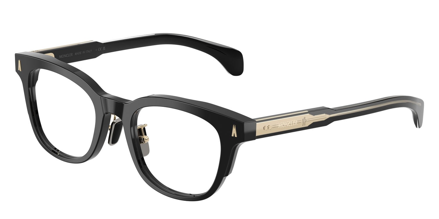 Eyeglasses Moncler ME 2011D (3001) color nero lucido shape pantos lenses lente demo