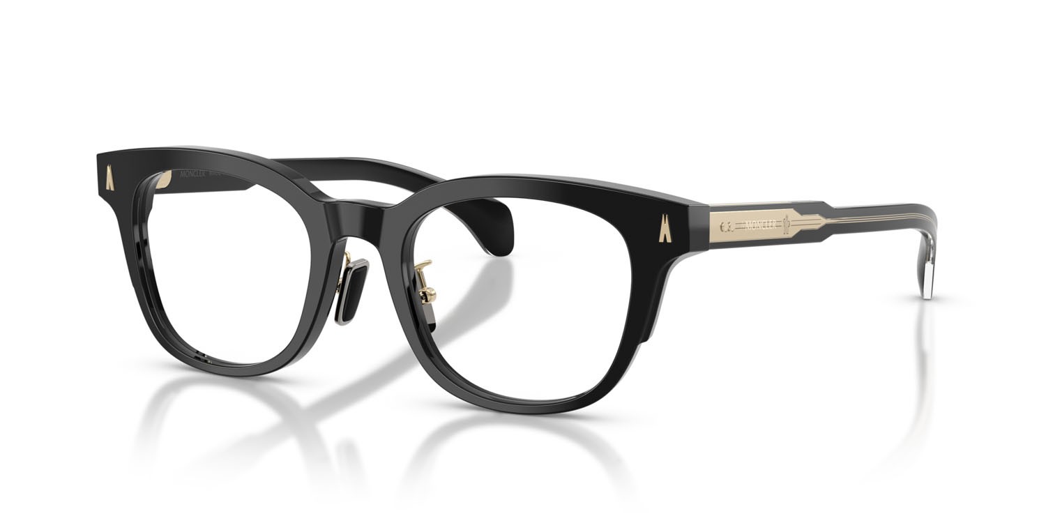 Eyeglasses Moncler ME 2011D (3001) color nero lucido shape pantos lenses lente demo