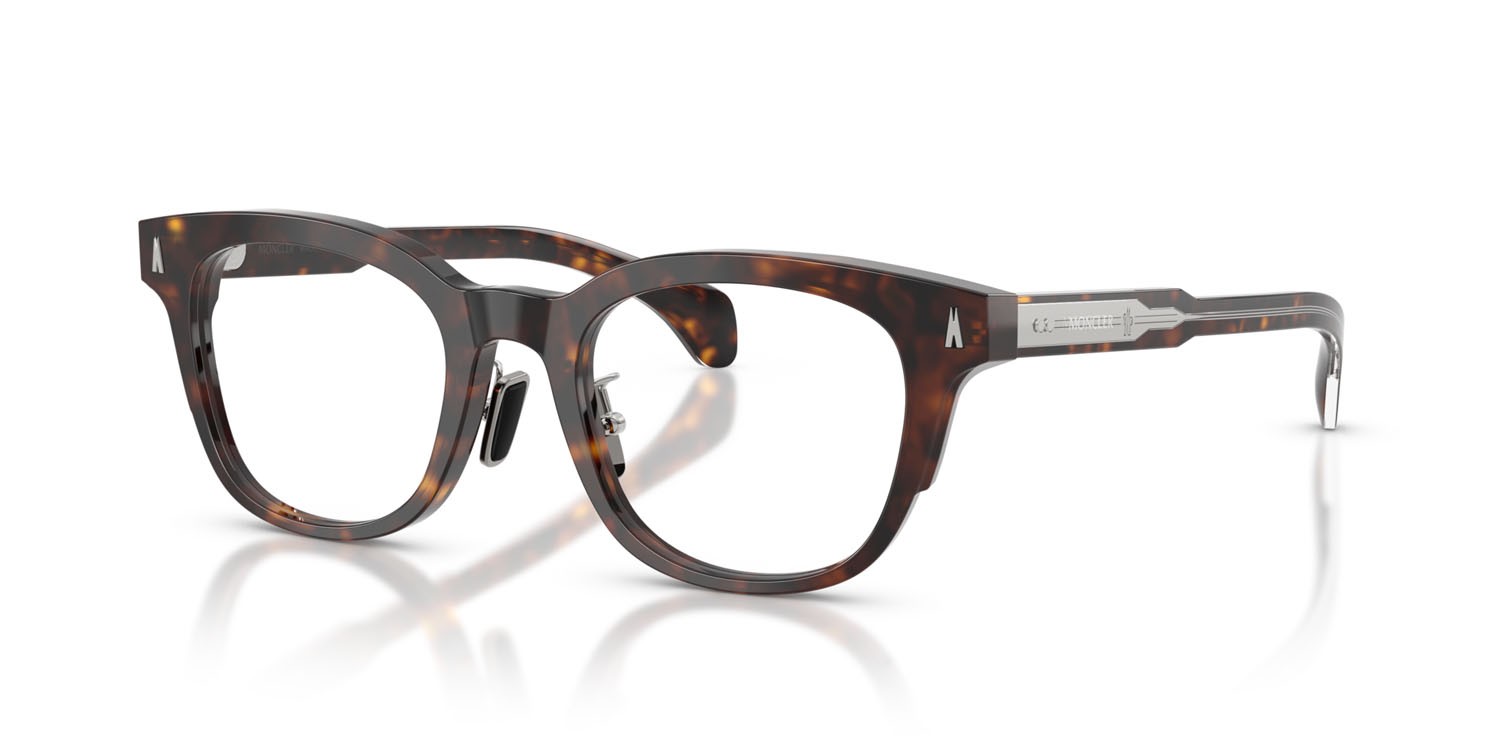 Eyeglasses Moncler ME 2011D (3002) color havana scuro lucido shape pantos lenses lente demo