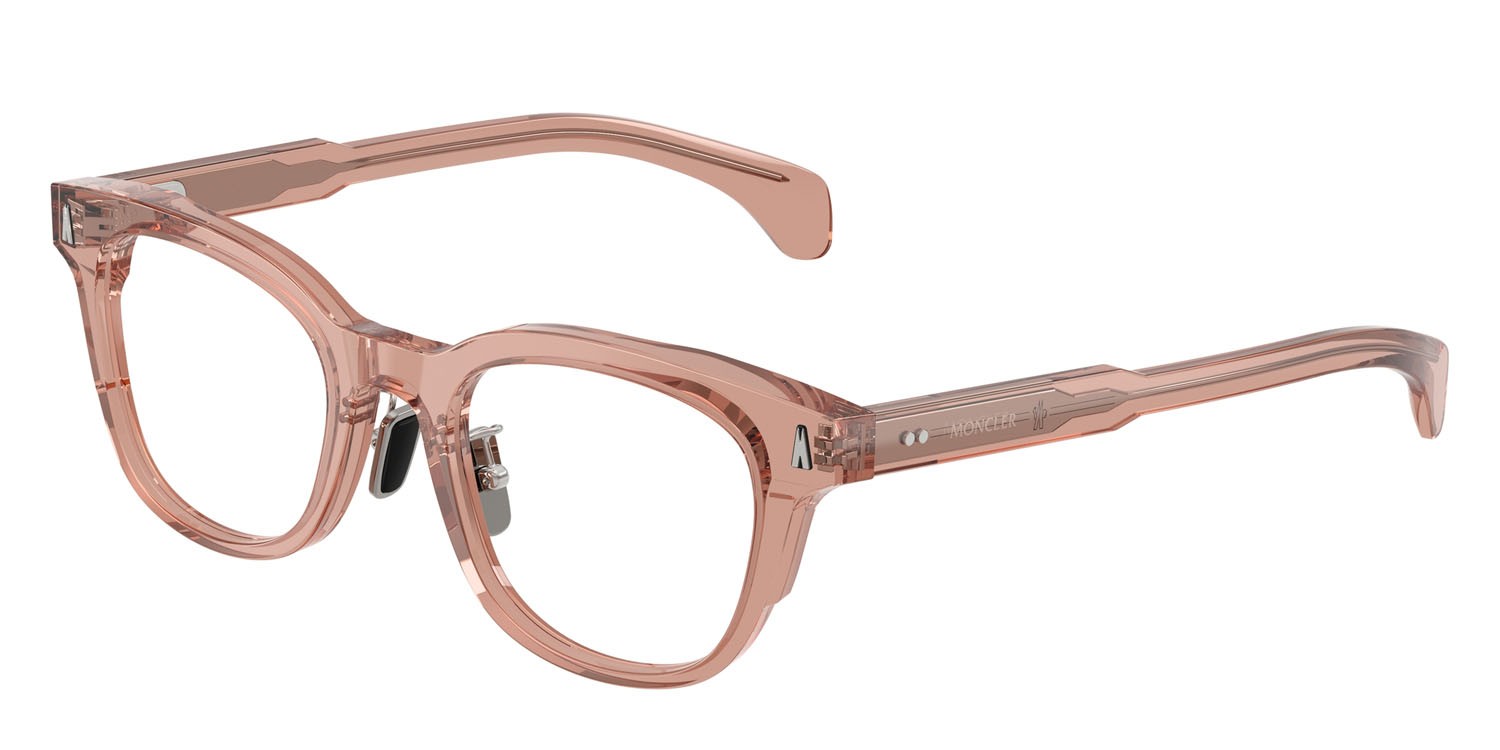 Eyeglasses Moncler ME 2011D (3008) color rosa lucido trasparente shape pantos lenses lente demo