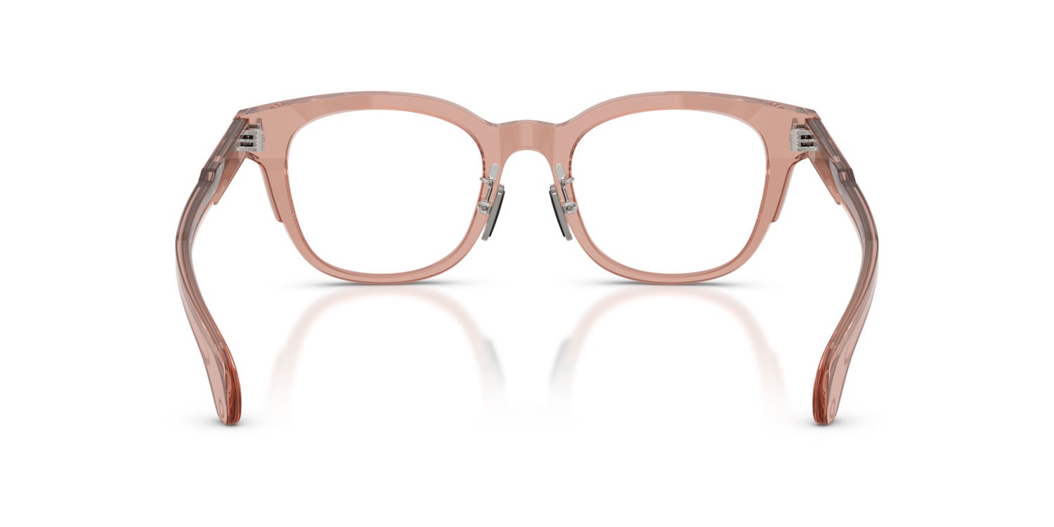 Eyeglasses Moncler ME 2011D (3008) color rosa lucido trasparente shape pantos lenses lente demo